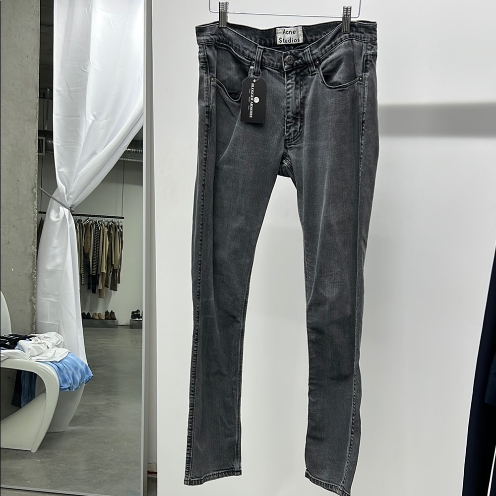 Acne Gray Straight Leg Jeans Modern Fit